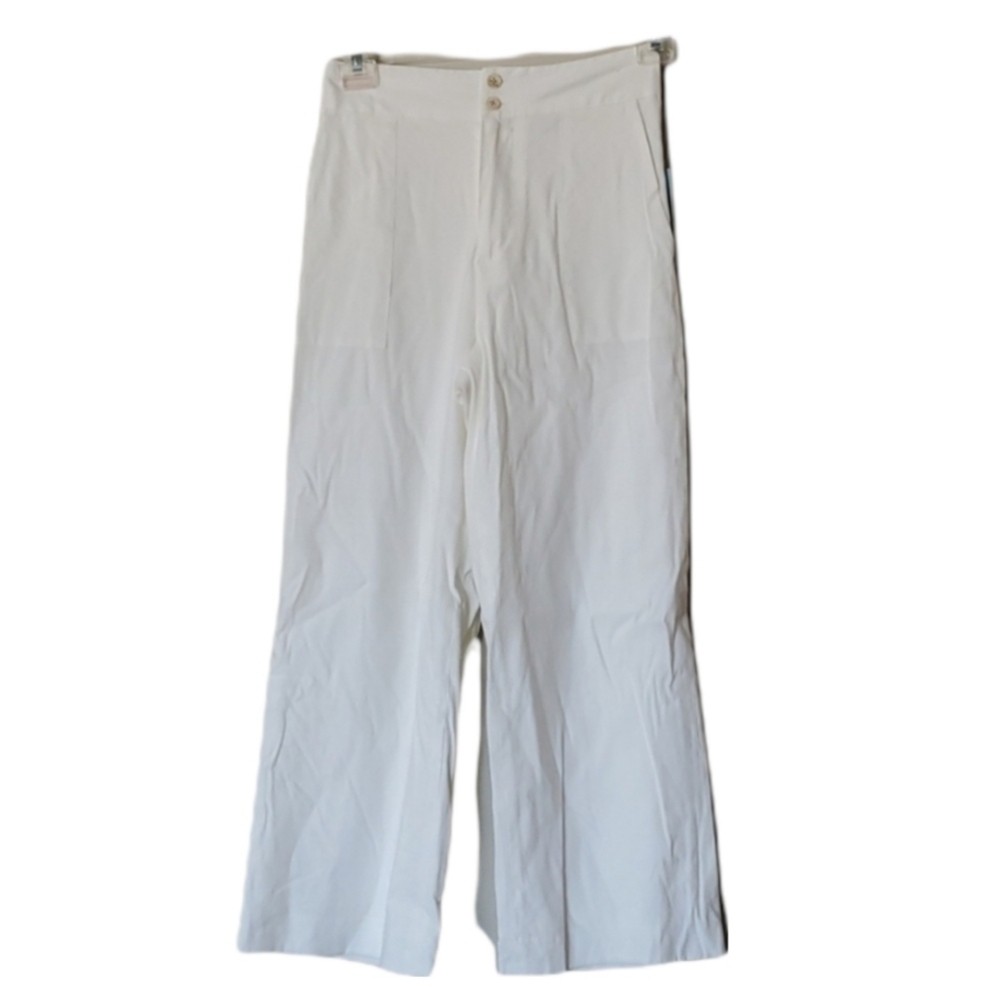NWT Antonio Melani Carrie crop wide leg linen pant